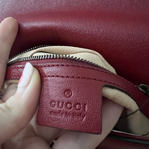 NWT red Gucci Marmont Crossbody leather messenger bag - Picture 8 of 16